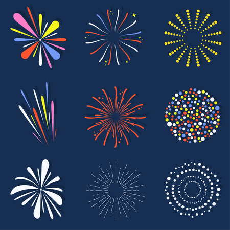 孤立した花火のセットです 鮮やかな カラフルなモノクロのお祝い花火ボール ベクトルのイラスト素材 ベクタ Image 孤立した花火のセットです 鮮やかな カラフルなモノクロのお祝い花火ボール ベクトルのイラスト素材 ベクタ Image