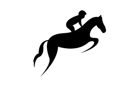 簡単な馬のレース 馬術スポーツ 競走馬騎手のシルエット ジャンプ 最初のステップ のイラスト素材 ベクタ Image 簡単な馬のレース 馬術スポーツ 競走馬騎手のシルエット ジャンプ 最初のステップ のイラスト素材 ベクタ Image