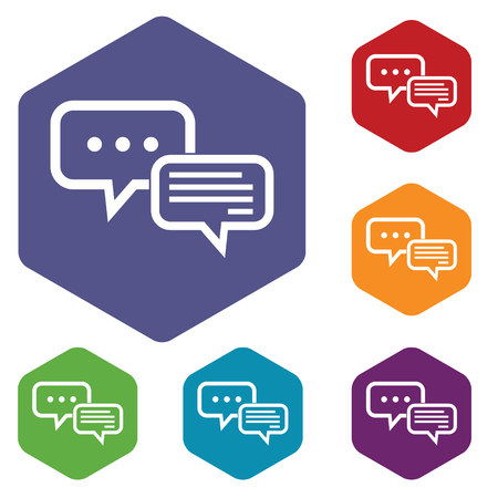 タイピングの六角形のアイコン セットのイラスト素材 ベクタ Image