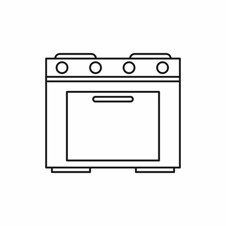 Icono De Vector De Estufa De Gas En Circulo De Oro Estilo De