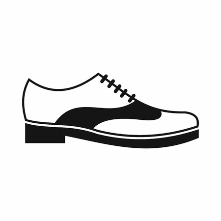Men shoe with lace icon in simple style isolated on white background. wear symbol