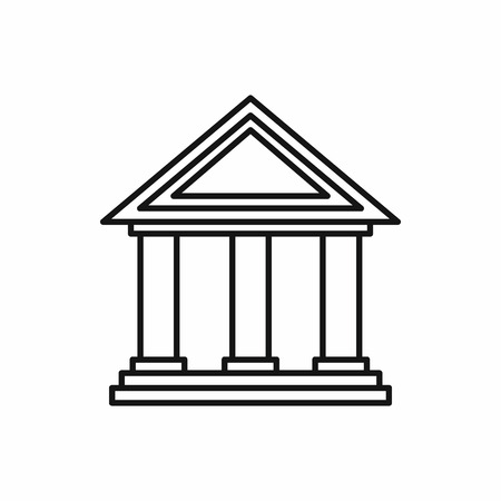 美術館の建物は白い背景のベクトル図のアウトライン スタイルのアイコンのイラスト素材 ベクタ Image 美術館の建物は白い背景のベクトル図のアウトライン スタイルのアイコンのイラスト素材 ベクタ Image