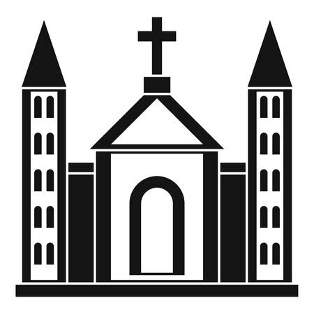 Christian Katholische Kirchenbau Symbol In Einfachen Stil Auf Einem Weissen Hintergrund Vektor Illustration Lizenzfrei Nutzbare Vektorgrafiken Clip Arts Illustrationen Image 63484573