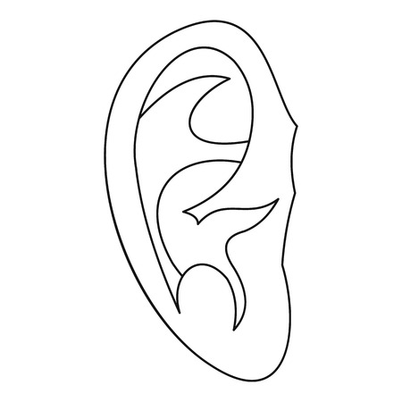 ear icon outline illustration of ear vector icon for web royalty