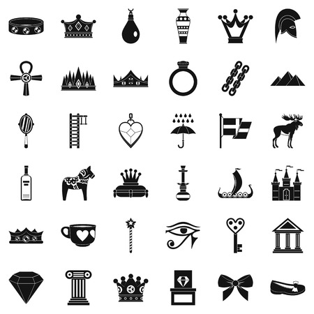 お守りのアイコンを設定します 36 お守りベクトルのアイコン白背景イラストに分離された Web 用のシンプルなスタイル のイラスト素材 ベクタ Image