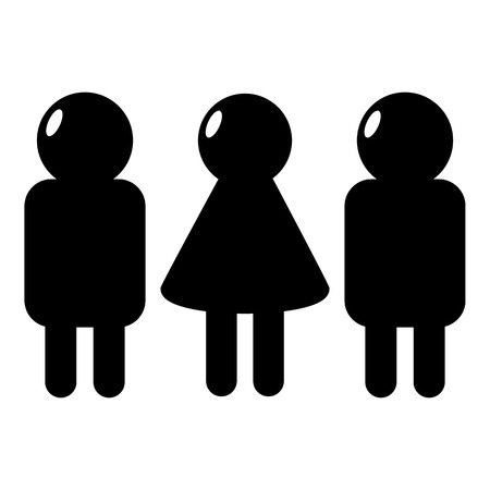 女の子男の子アイコン シンプルな黒のスタイル のイラスト素材 ベクタ Image 女の子男の子アイコン シンプルな黒のスタイル のイラスト素材 ベクタ Image