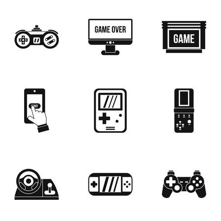 Set of video game icons Royalty Free Vector Image