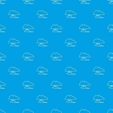 New gold mine pattern vector seamless blue repeat for any use