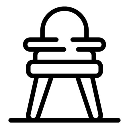 Plastic feeding chair icon, outline style Stock Photo