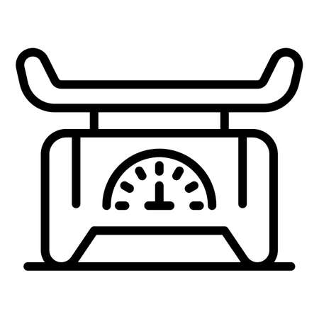 Baby scales icon, outline style
