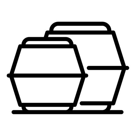 Bio food pack icon, outline style Stock Photo
