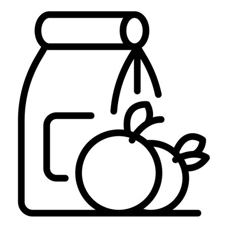 Bio food pack icon. outline bio food pack vector icon for web design isolated on white background