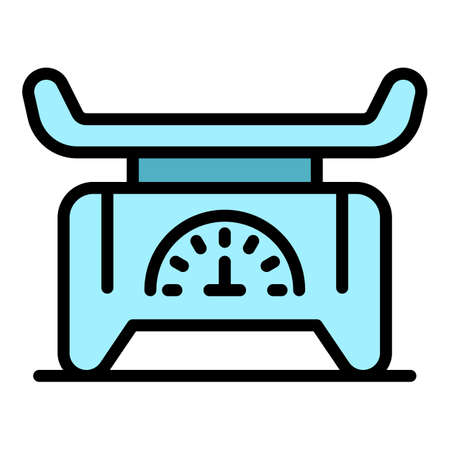 Baby scales icon. outline baby scales vector icon color flat isolated Stock Photo