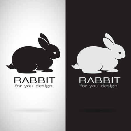 手ウサギの描かれたシルエット イースターのアイコン 白い線うさぎ うさぎ ベジタリアンのシンボルです 動物でテストされません ベクトル図 のイラスト素材 ベクタ Image