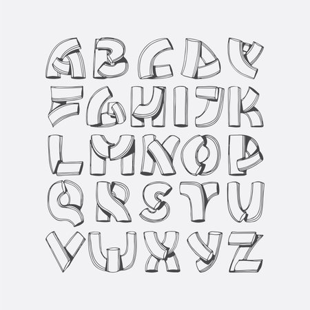 hand drawn vector font