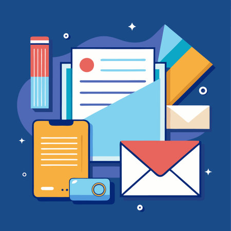 Business document and envelope mockup displaying a professional communication