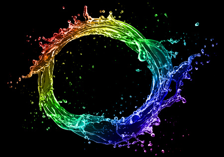 黒の背景上の円図形と 3 D の青 紫 紫 緑 黄色と赤のカラフルなグラデーション水スプラッシュ グラフィック壁紙テンプレート の写真素材 画像素材 Image 黒の背景上の円図形と 3 D の青 紫 紫 緑 黄色と赤のカラフルなグラデーション水スプラッシュ グラフィック壁紙テンプレート の写真素材 画像素材 Image
