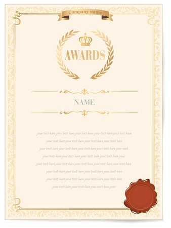 award of excellence certificate