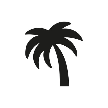 Simple minimal black tree icon symbol style design icon created for mobile, web, decor, print products, applications. on white background. vector illustration. Stock Photo