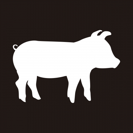 黒の背景にシルエット豚肉 ベクトル イラストのイラスト素材 ベクタ Image 黒の背景にシルエット豚肉 ベクトル イラストのイラスト素材 ベクタ Image