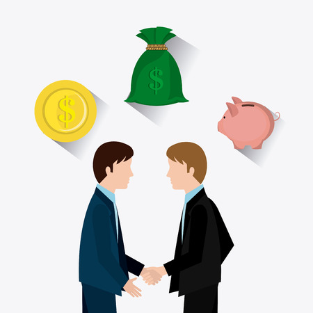 Bag of gold coins: Business and human resources infographic, vector illustration. Hình minh hoạ