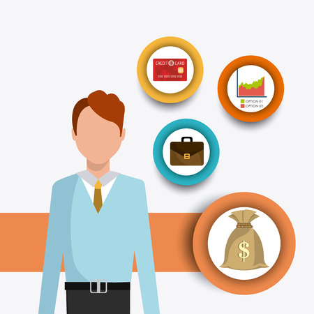 Bag of gold coins: Business and human resources infographic, vector illustration. Hình minh hoạ