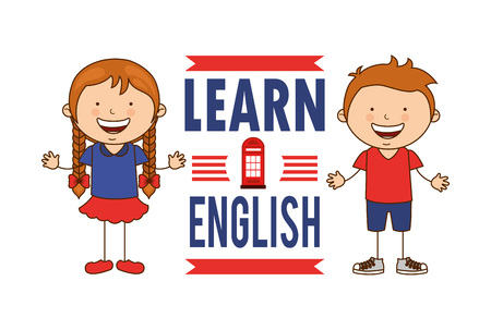 learn english design, vector illustration eps10 graphic