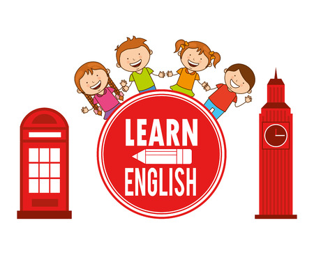 learn english design, vector illustration eps10 graphic