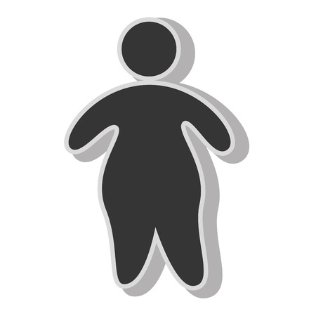 男体シルエット ピクトグラム 黒と白の色を持つ分離フラット アイコン のイラスト素材 ベクタ Image 60039379
