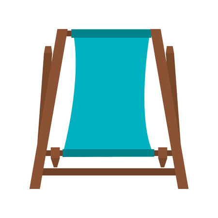 Chair beach isolated icon vector illustration design