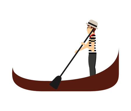 ゴンドラ ベクトル イラスト グラフィック デザインをボート カートン ゴンドラにのりながらのイラスト素材 ベクタ Image