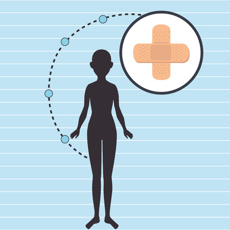 シルエット女性健康医学ベクトル イラスト アイコンのイラスト素材 ベクタ Image