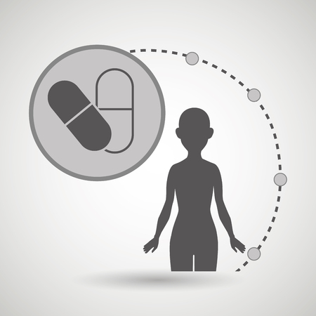 シルエット女性健康医学ベクトル イラスト アイコンのイラスト素材 ベクタ Image