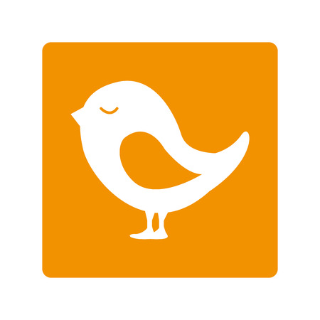 かわいい鳥のシルエット アイコン ベクトル イラスト デザインを分離しました のイラスト素材 ベクタ Image