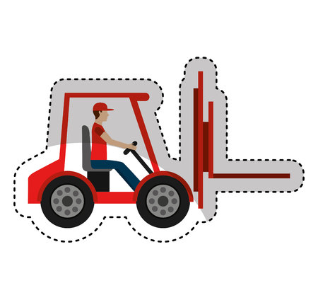 フォークリフトアイコンのイラスト素材 ベクタ Image