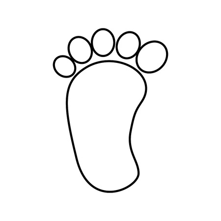 Foot Print Outline Stock Vector Illustration and Royalty Free Foot Print Outline  Clipart