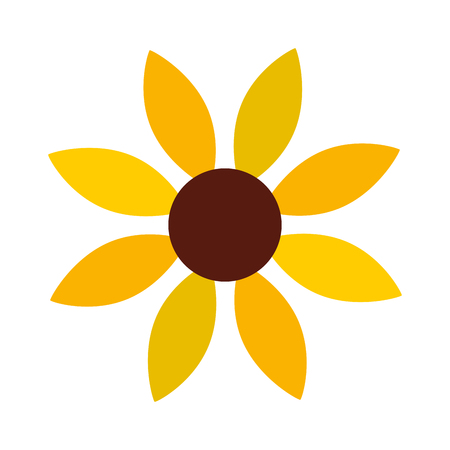 かわいいひまわり装飾アイコン ベクトル イラスト デザインのイラスト素材 ベクタ Image
