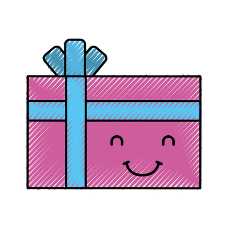 ギフト ボックス プレゼントかわいい文字ベクトル イラスト デザインのイラスト素材 ベクタ Image