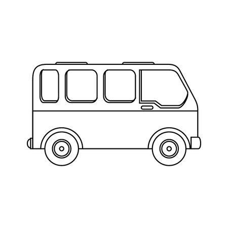 孤立したバン車アイコン ベクトル イラスト グラフィック デザインのイラスト素材 ベクタ Image