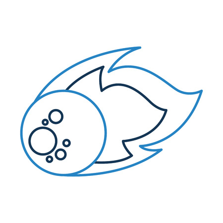 石碑と隕石分離アイコン ベクトル イラスト デザインのイラスト素材 ベクタ Image