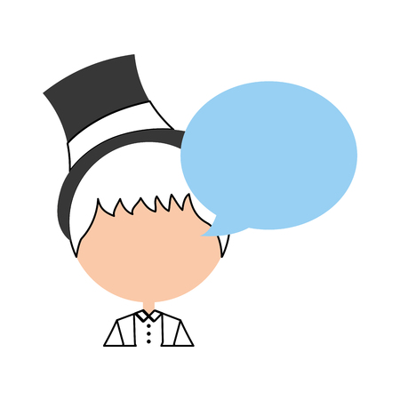 音声バブル アバター文字ベクトル イラスト デザインでかわいい夫のイラスト素材 ベクタ Image