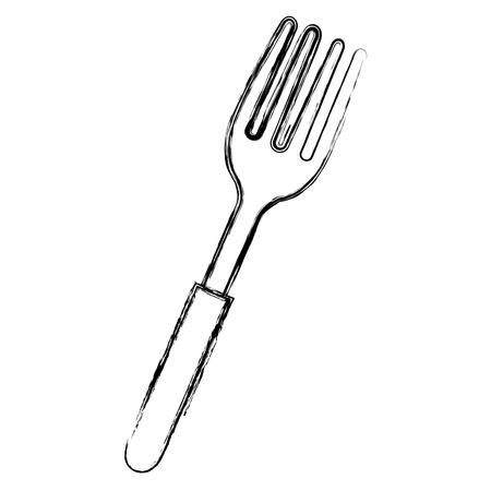 フォーク カトラリーかわいい文字ベクトル イラスト デザインのイラスト素材 ベクタ Image