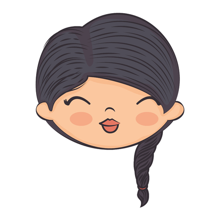 かわいい漫画の女の子アイコン ベクトル イラスト グラフィック デザインのイラスト素材 ベクタ Image 9048