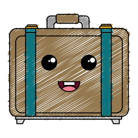 スーツケース旅行カワイイ文字ベクトル イラスト デザイン のイラスト素材 ベクタ Image