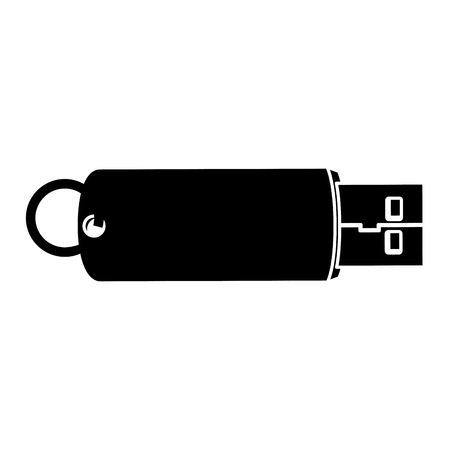 Usb メモリのアイコン ベクトル イラスト デザインを分離しました のイラスト素材 ベクタ Image