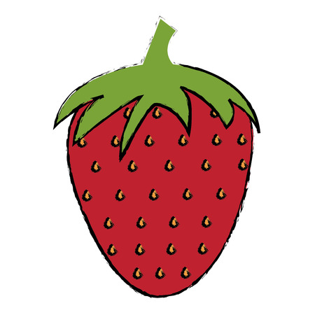 いちごの新鮮なフルーツの文字ベクトル イラスト デザインのイラスト素材 ベクタ Image