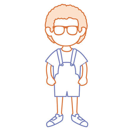 メガネ アバター文字ベクトル イラスト デザインのかわいい男の子のイラスト素材 ベクタ Image