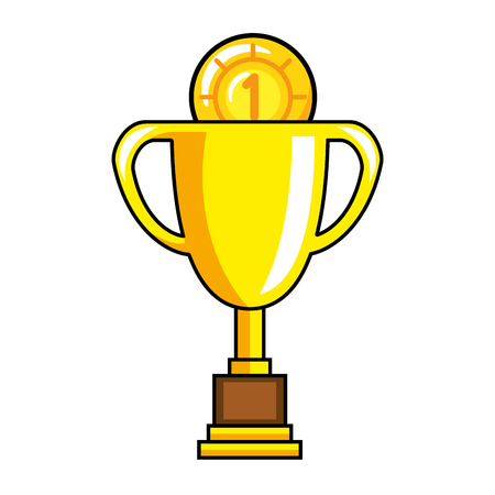 ピクセル トロフィー ゲーム賞ベクトル イラスト デザインのイラスト素材 ベクタ Image