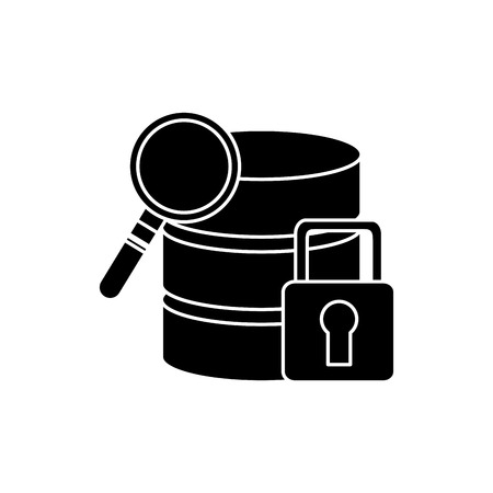 データベース検索データ センターのアイコン画像ベクトル イラスト デザイン黒と白 のイラスト素材 ベクタ Image