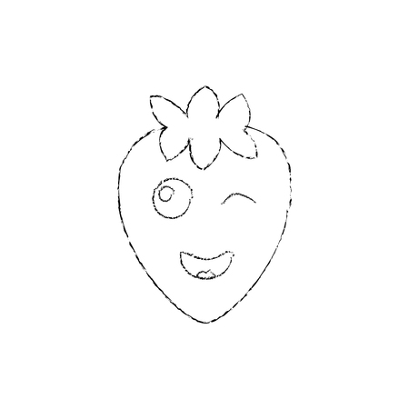 可愛いいちごアイコン のイラスト素材 ベクタ Image